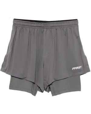 FAMILY FIRST Short À Design Superposé - Gris