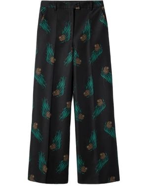 La DoubleJ Let Loose Floral-Print Trousers - Green