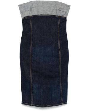 DSquared² Upside Denim Mini Dress - Blue