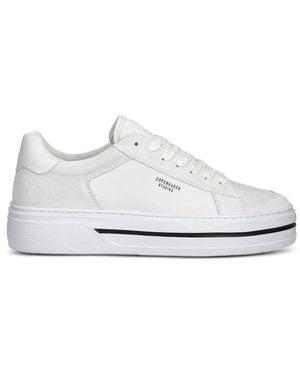COPENHAGEN Cph181 Leather-Suede Sneakers - White