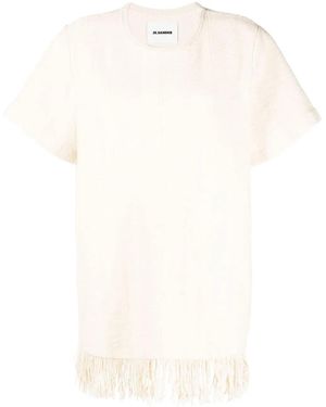 Jil Sander Fringe-Detail Knitted Top - Multicolour