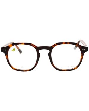 MCALLISTER Occhiali Da Sole Tondi Con Effetto Tartarugato - Nero