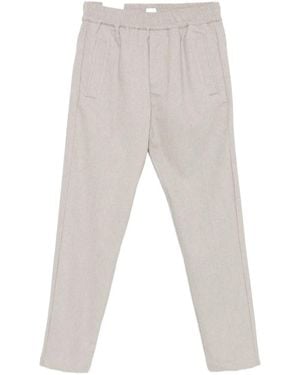 Eleventy Elastic-Waistband Trousers - White