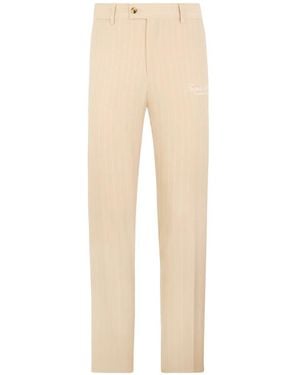 Philipp Plein Joy Fit Trousers Pinstripe Tennis - Natural
