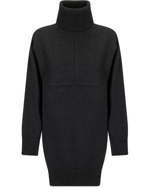 Stefano Mortari Turtleneck Mini Dress - Black