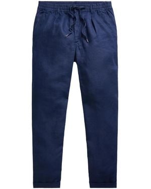 Polo Ralph Lauren Drawstring-Waist Linen Pants - Blue