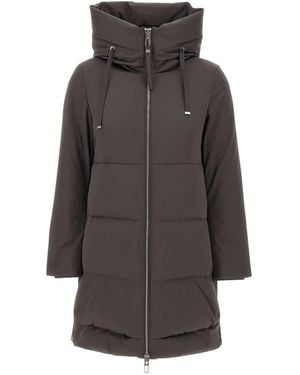 DUNO Hooded Zip-Fastening Coat - Grey