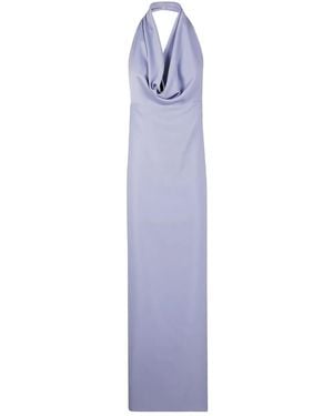 DR. HOPE Cowl-Neck Halter Dress - Purple