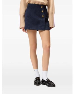 Pinko Minirock Aus Bouclé - Blau