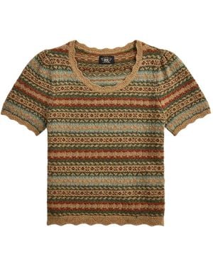RRL T-Shirt Sofia A Righe - Verde