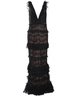 Marchesa シャンティレース ドレス - ブラック