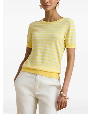 Ralph Lauren Striped Short-sleeve Jumper - Yellow