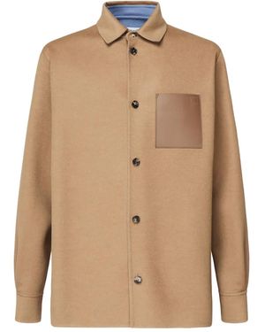 Loewe Patch-Pocket Shirt Jacket - Natural
