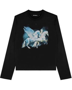 MISBHV Maglione Con Ricamo Grafico - Nero