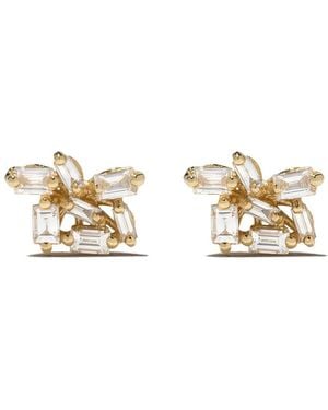 Suzanne Kalan Pendientes Star En Oro Amarillo De 18Kt Con Diamantes - Metálico