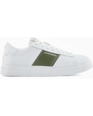 Emporio Armani Sneakers Mit Kontrasteinsätzen - Weiß