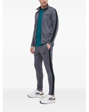 Under Armour Logo-Print Side-Stripe Tracksuit - Blue