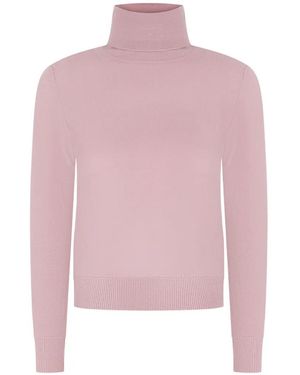 Alpha Studio Jersey De Lana Con Cuello Vuelto - Rosa