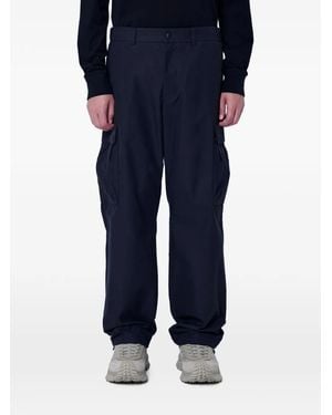 Moncler Logo-Patch Cargo Pants - Blue
