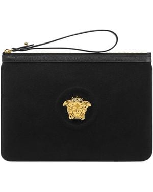 Versace La Medusa Canvas Pouch - Black