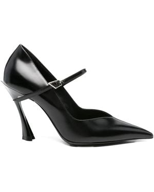 Mugler 100mm pointed-toe ankle-strap pumps - Negro
