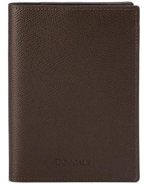Doucal's Palmellato-Leather Passport Holder - Brown