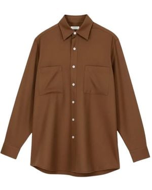 Cellar Door Paul Patch-Pocket Shirt - Brown