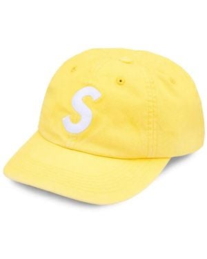 Supreme Baseballkappe Mit Logo-Stickerei - Gelb