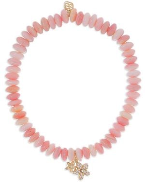 Sydney Evan 14K Small Plumeria Diamond Bracelet - White