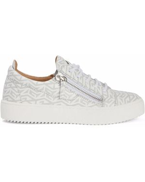 Giuseppe Zanotti Sneakers Gail Con Monogramma - Bianco
