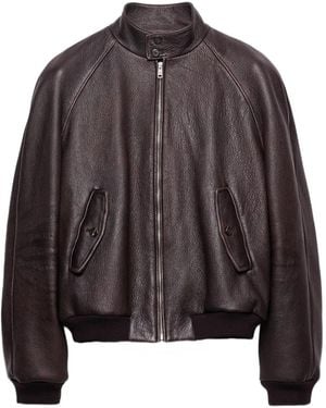 Prada Bomberjacke Mit Raglanärmeln - Braun