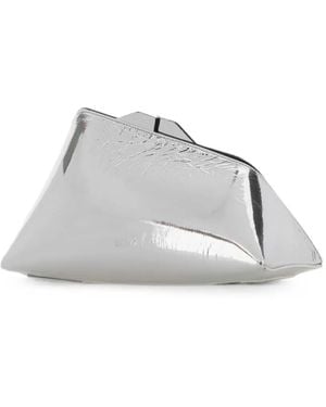 The Attico 8.30 Pm Leather Clutch Bags - White