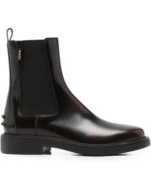 Tod's Gommino-Detail Round-Toe Chelsea Boots - Black