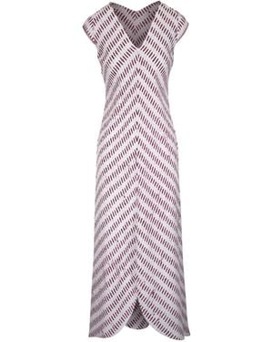 Peter Cohen Vestido largo con motivo - Morado