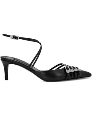 Philipp Plein Strappy Kitten Pumps - Black