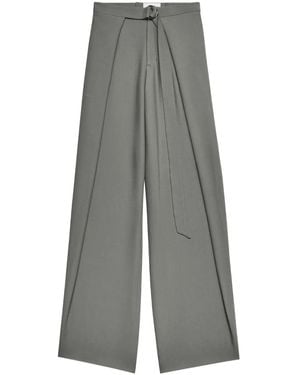 Ami Paris Layered Wide-Leg Pants - Gray