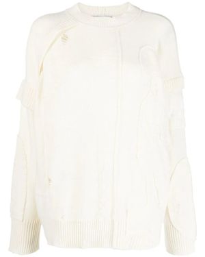 Iceberg Asymmetric Ripped Jumper - White