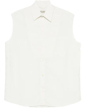 ROLD SKOV Chemise Sparato À Design Sans Manches - White