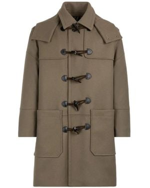 Roberto Cavalli Detachable-Hood Duffle Coat - Brown