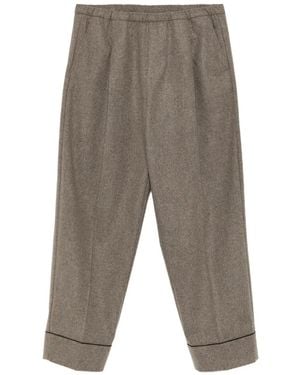 CROQUIS Wool Straight-Leg Pants - Gray