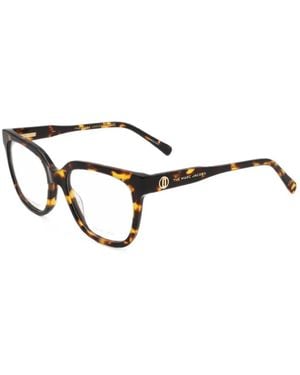 Marc Jacobs Havana Tortoiseshell-Effect Geometric-Frame Glasses - Brown