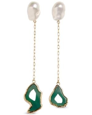 Erdem Stone-Drop Earrings - White