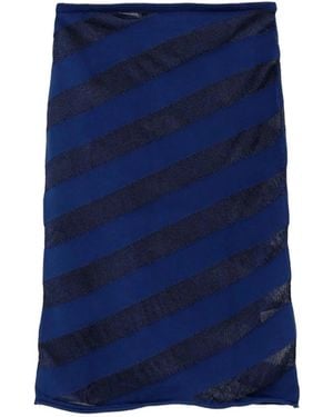 GIMAGUAS Zebara striped midi skirt - Blau