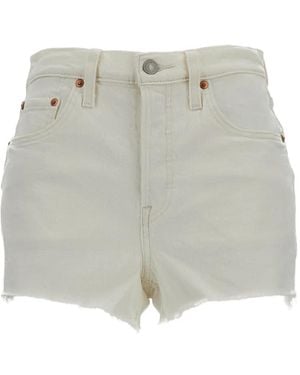 Levi's Shorts 501 Con Flecos - Gris