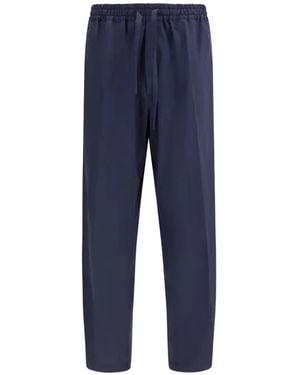 Umit Benan Julian Drawstring-Fastening Trousers - Blue