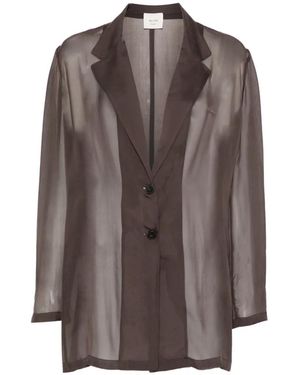 Alysi Buttoned Blouse - Brown