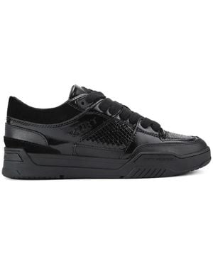 Kurt Geiger Hatton Snake-Embossed Sneakers - Black