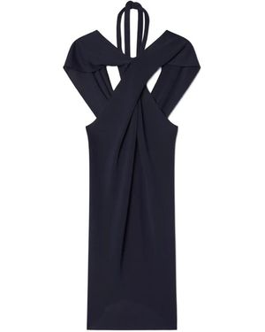 Lanvin Twisted Halterneck Mini Dress - Blue