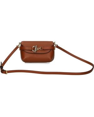 Ralph Lauren Buckle-Detail Leather Crossbody Bag - Brown