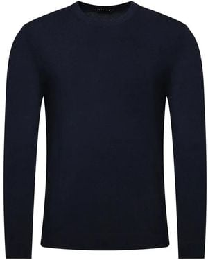 Sisley Ribbed Crew-Neck Jumper - Blue